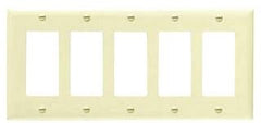 PASS & SEYMOUR Pass & Seymour TP265 5Gang Wall Plate Decorator Nylon Standard - Brown