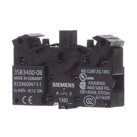 SIEMENS Siemens 3SB3400-0B Contact Block 400/300 VAC 24 VDC 6 Amp 1NO