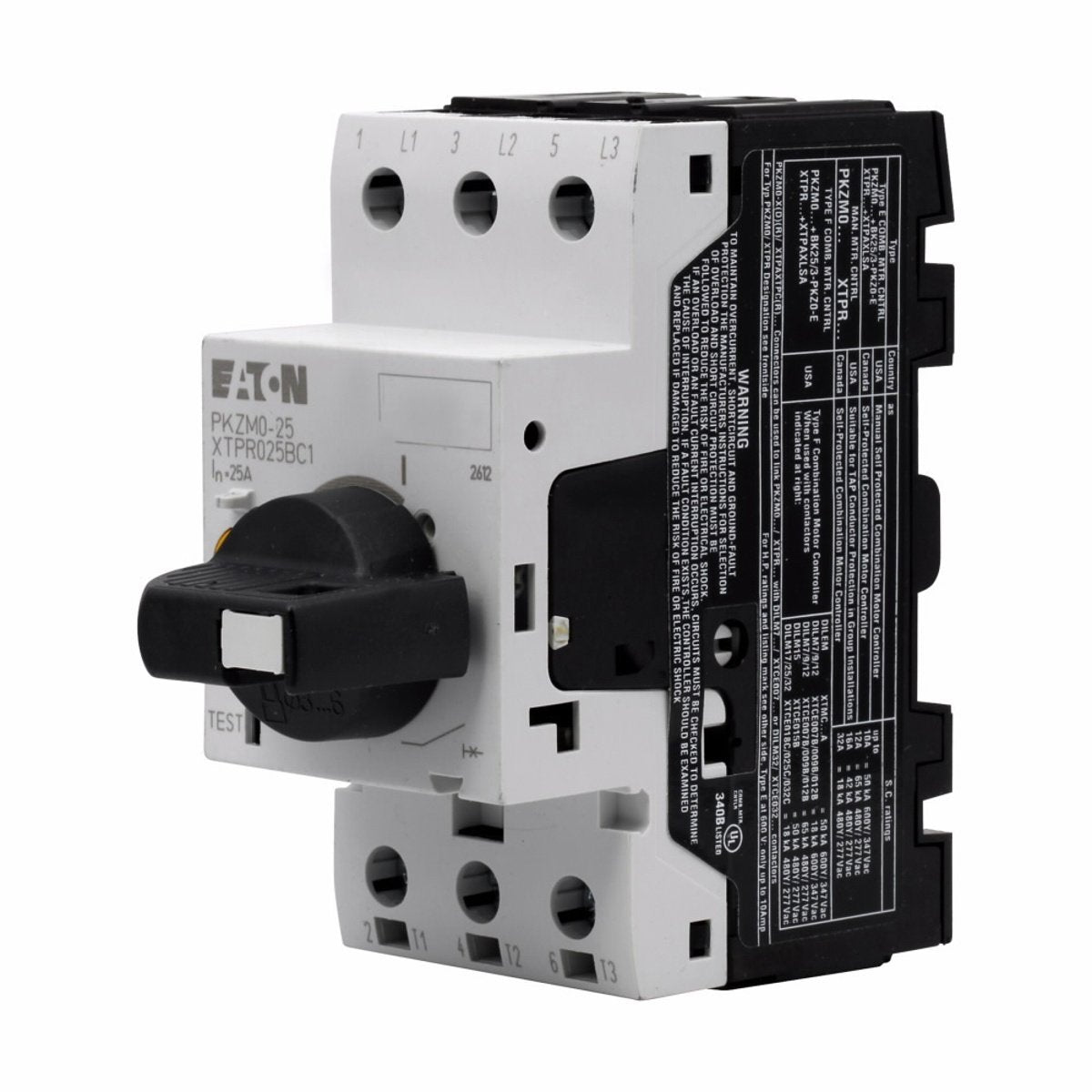 EATON Eaton XTPR6P3BC1 IEC Motor Control Electronic Overload Relay, 35-175A Overload Range, 110 mm Frame Size, used with CE115G, CE150G, CE170G