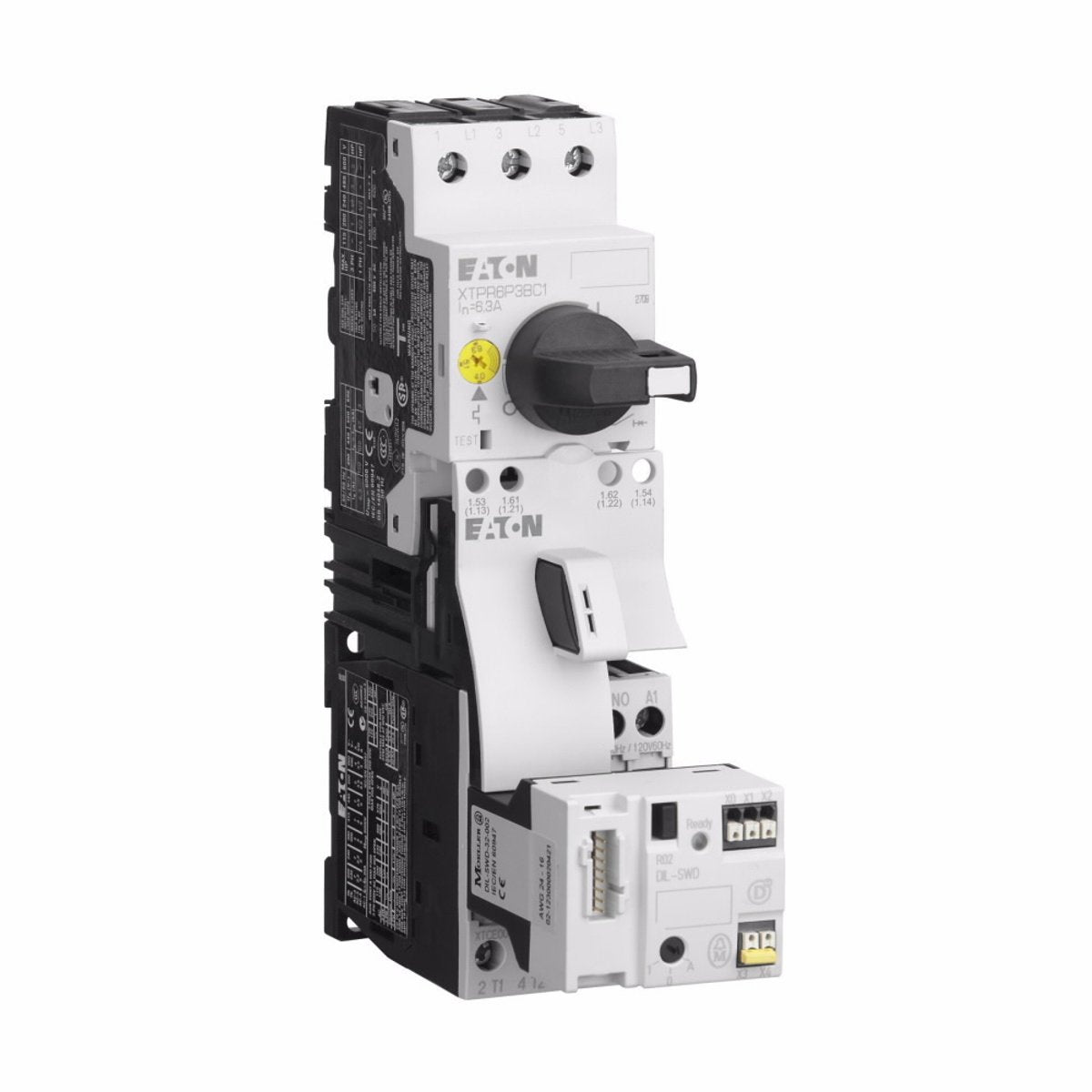 EATON Eaton XTPR6P3BC1 IEC Motor Control Electronic Overload Relay, 35-175A Overload Range, 110 mm Frame Size, used with CE115G, CE150G, CE170G