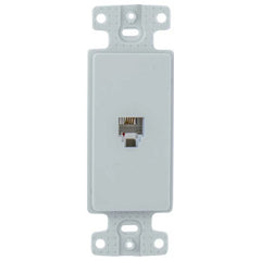 HUBBELL WIRING Hubbell Premise Wiring NS770W Decorator Frame Plate Thermoplastic 6-Position 4-Conductor Standard Screw Terminal Style White