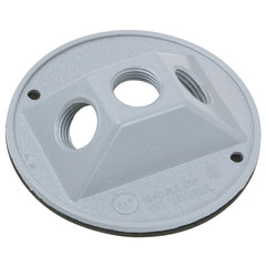 LEGRAND Legrand-Pass & Seymour WPRB13 Weatherproof 4 RoundOutdoor Cluster Cover Blank 3 Hole 1/2