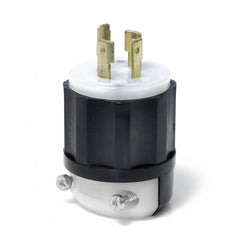 LEVITON Leviton 2441 Black/White Nylon Polarized Locking Plug 20 amp 120/208 Volt NEMA L18-20P