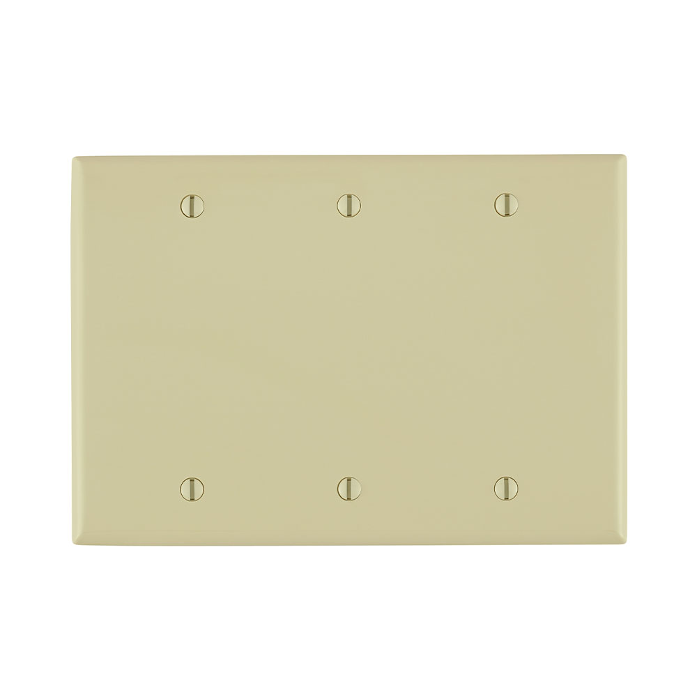 LEVITON Leviton 80735-I Standard Size Blank Wall Plate 3 Gangs Box Mount
