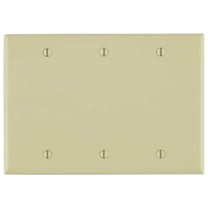 LEVITON Leviton 80735-I Standard Size Blank Wall Plate 3 Gangs Box Mount