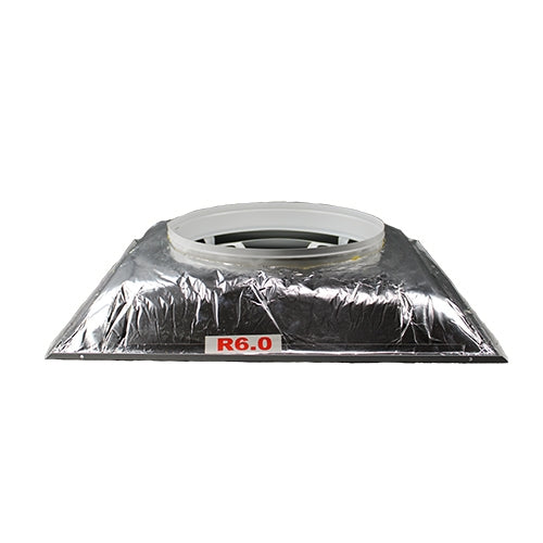 METAL-FAB Metal-Fab L3C14I 24 inch W x 24 inch H 14 inch Collar 3-Cones Light Commercial Insulated Ceiling Diffuser