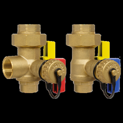 NIBCO Nibco H-52443W E-X-P Ultra-Compact Tankless Water Heater Service Valve Kit, 3/4 inch FIP Union x SWT