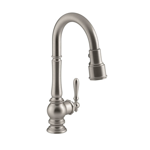 KOHLER Kohler K-99261-VS Artifacts Deck Mount Pull-Down Secondary Kitchen Sink Faucet, 1.5 gpm