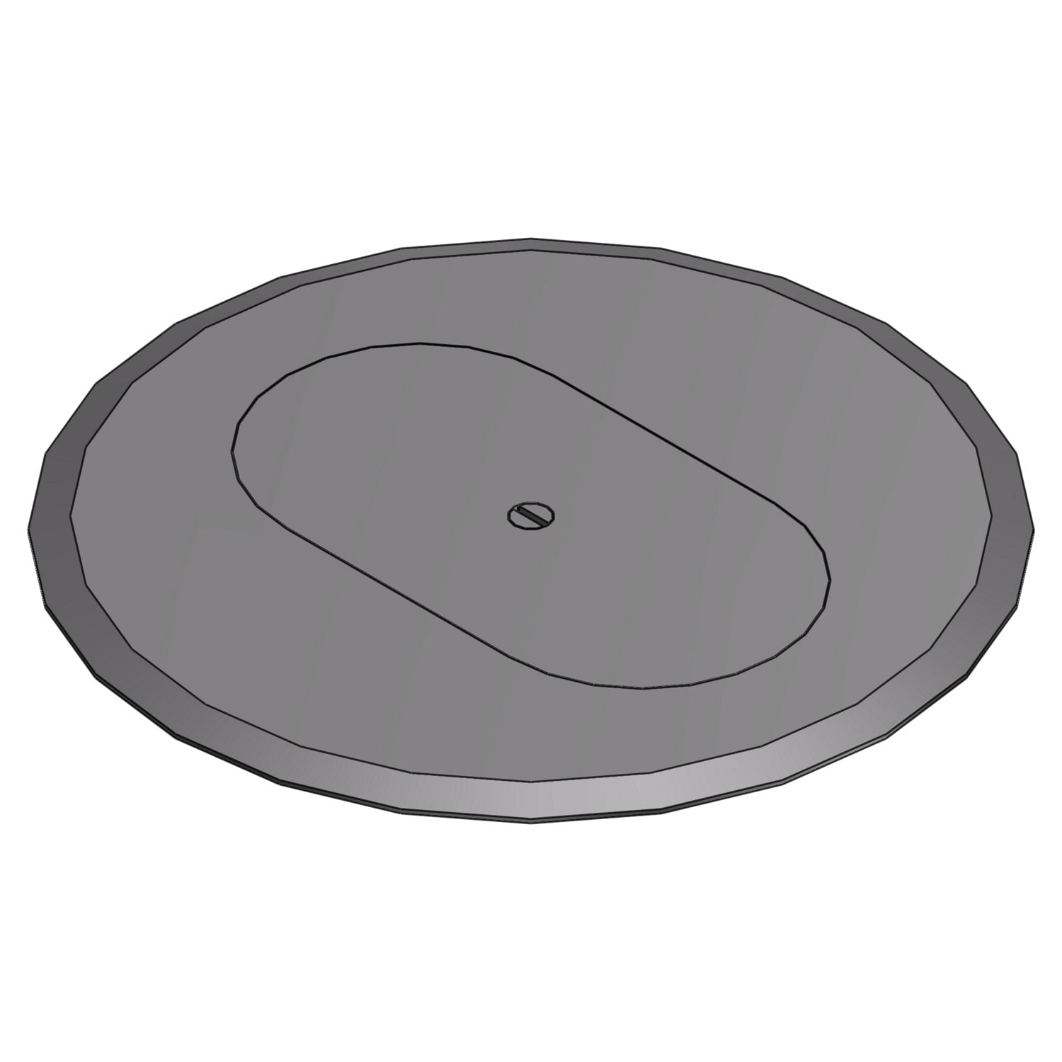 ABB ABB P68DRCGRY Steel City P-68-DRC-GRY Non-Metallic Carpet Plate and Cover 6 in Diameter