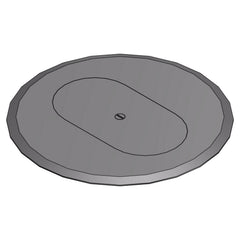 ABB ABB P68DRCGRY Steel City P-68-DRC-GRY Non-Metallic Carpet Plate and Cover 6 in Diameter