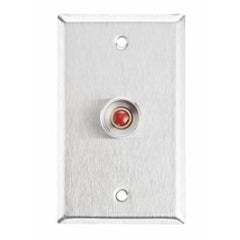 ALARM CONTROLS Alarm Controls RP-26 Remote Wall Plate with N/O Red Push Button, Guard Ring, Single Gang, RP-26