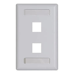 ICC ICC IC107S2TWH Wall Plate, Faceplate, ID, 1-Gang, 2-Port, 10-Pack