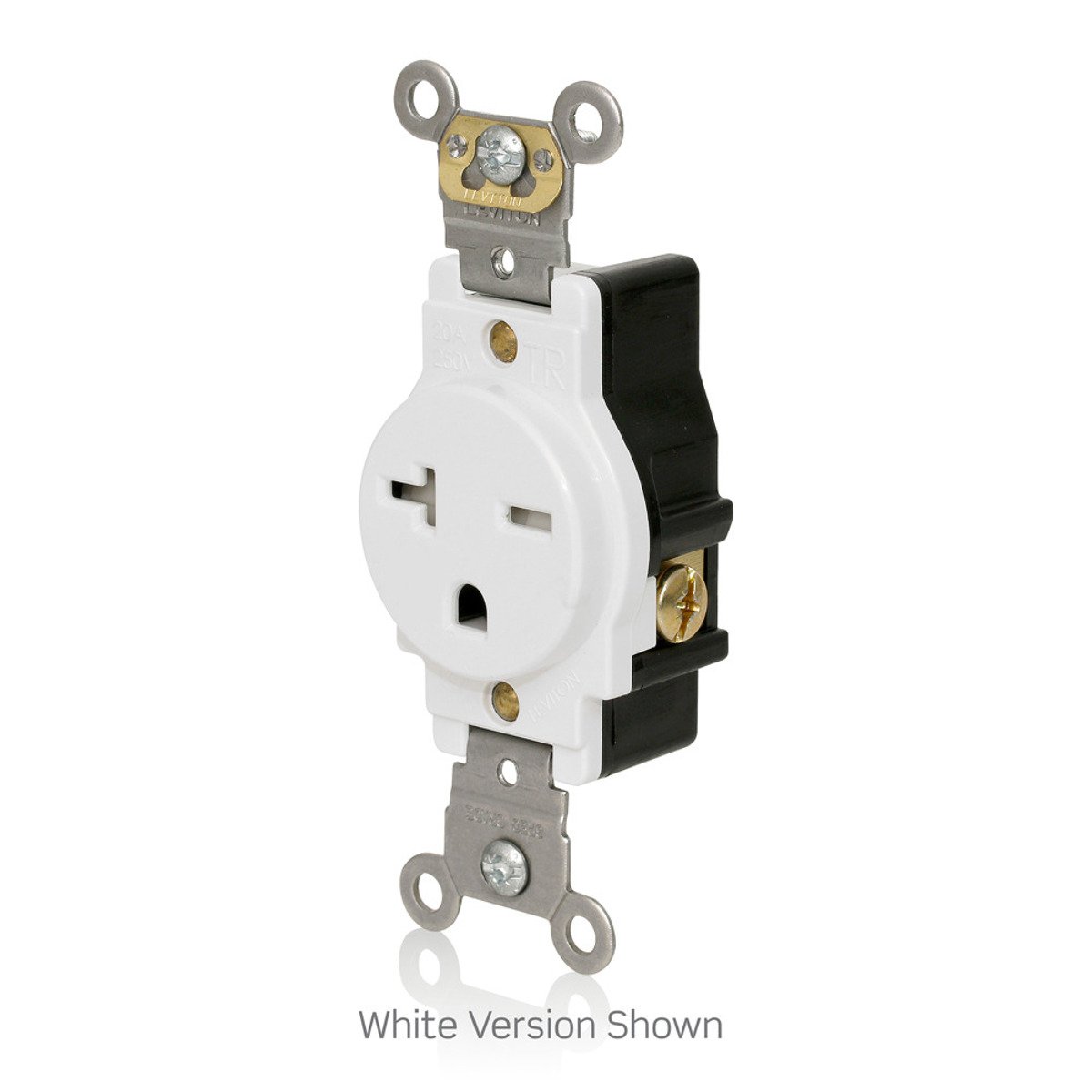 LEVITON Leviton T5461-E Single Receptacle Outlet Heavy-Duty Industrial Specification Grade Tamper-Resistant 20 Amp 250 Volt