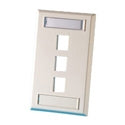 ORTRONICS ORTRONICS KSFP3-88 Single Gang Plastic Faceplate Holds Three Keystone Jacks or Modules Cloud White