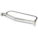 ORTRONICS ORTRONICS PHAHDJSU24-W Clarity 24-Port, 1RU Shielded High Density Jack, Unloaded Angled Panel - White