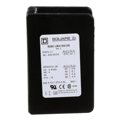 SCHNEIDER ELECTRIC Square D 9080LBA163106 335 Amp 600 Volt 1-Pole Power Distribution Block