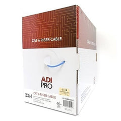 ADI PRO ADI PRO 0E-CMR6BLR CAT6 23/4 Solid BC Cable Unshielded UTP Riser CMR FT4 0E-CMR6BLR