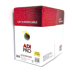 ADI PRO ADI PRO 0E-CAT5RYW CAT5e Riser Cable, 24/4 Solid BC, U, UTP, CMR/FT4, Sunlight Resistant, 1000' (304.8) Express Box