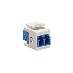 LEVITON Leviton 41085-SLW QuickPort Duplex LC Adapter, SM, zirconia ceramic sleeve, blue/white