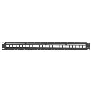 PANDUIT Panduit KPS24BL Keystone All Metal 24-Port Patch Panel, 1RU, Black