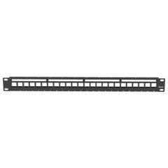 PANDUIT Panduit KPS24BL Keystone All Metal 24-Port Patch Panel, 1RU, Black
