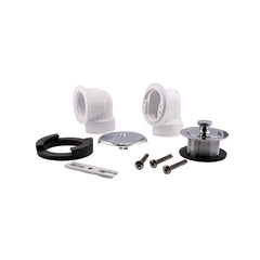 JB PRODUCTS JB Products 743SPVCBX Lift and Turn PVC Half Bath Waste Kit Chrome 3/8 inch, Single Hole, SCH 40