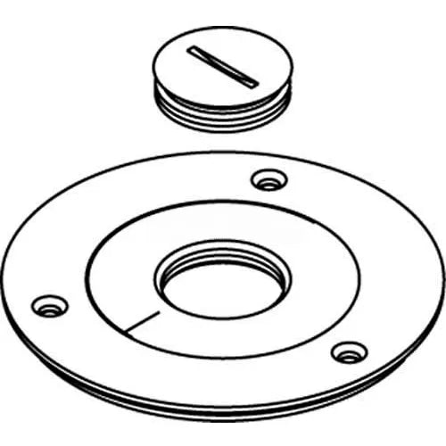 WIREMOLD Wiremold 896TCK Floor Box Cover Plate, Brass, For Tile W/2 1/4 Opening