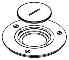 WIREMOLD Wiremold 896TCK Floor Box Cover Plate, Brass, For Tile W/2 1/4 Opening