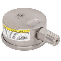 BOSHART Boshart PGS-100-G 2 Dial Stainless Steel Pressure Gauge Lower Mounted 0-100 PSI