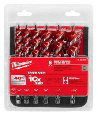 MILWAUKEE Milwaukee 48-13-0600 6 Piece High Speed Steel Auger Drill Bit Set