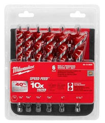 MILWAUKEE Milwaukee 48-13-0600 6 Piece High Speed Steel Auger Drill Bit Set