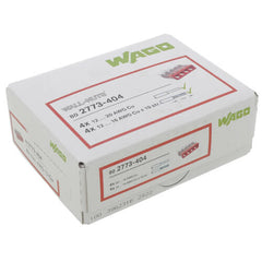 WAGO WAGO 2773-404/K000-0002 Compact Pushwire Splicing Connector 20-12 Sol/18-12 Str 4 Ports Red