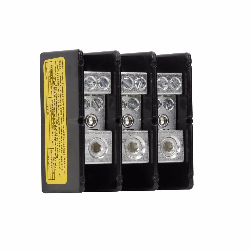BUSSMANN Bussmann 16220-3 BSF Power Distribution Block 600 VAC/VDC 175 A (3 Poles)