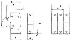 MERSEN Mersen US3J1I 30A J 1P ULTRASAFE Fuse Holder