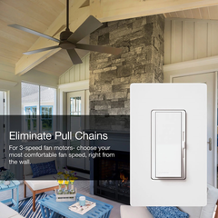 DIVA Diva DVFSQ-F-IV 120 VAC Ivory 3-Speed Fan Control Dimmer