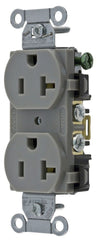 HUBBELL WIRING Hubbell BR20GRY 20 Amp 125 Volt 2-Pole 3-Wire NEMA 5-20R Gray Nylon Straight Blade Duplex Receptacle