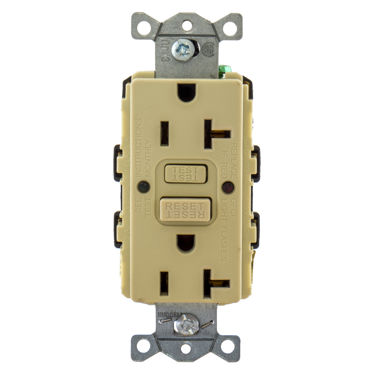 HUBBELL Hubbell GFRST20I GFCI Receptacle 20A 125V