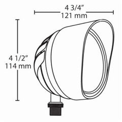 RAB RAB BULLET12A Bullet Floodlight Fixture With Hood, Lens, (1) LED Lamp, 13 W Fixture, 120/277 VAC, Bronze Housing