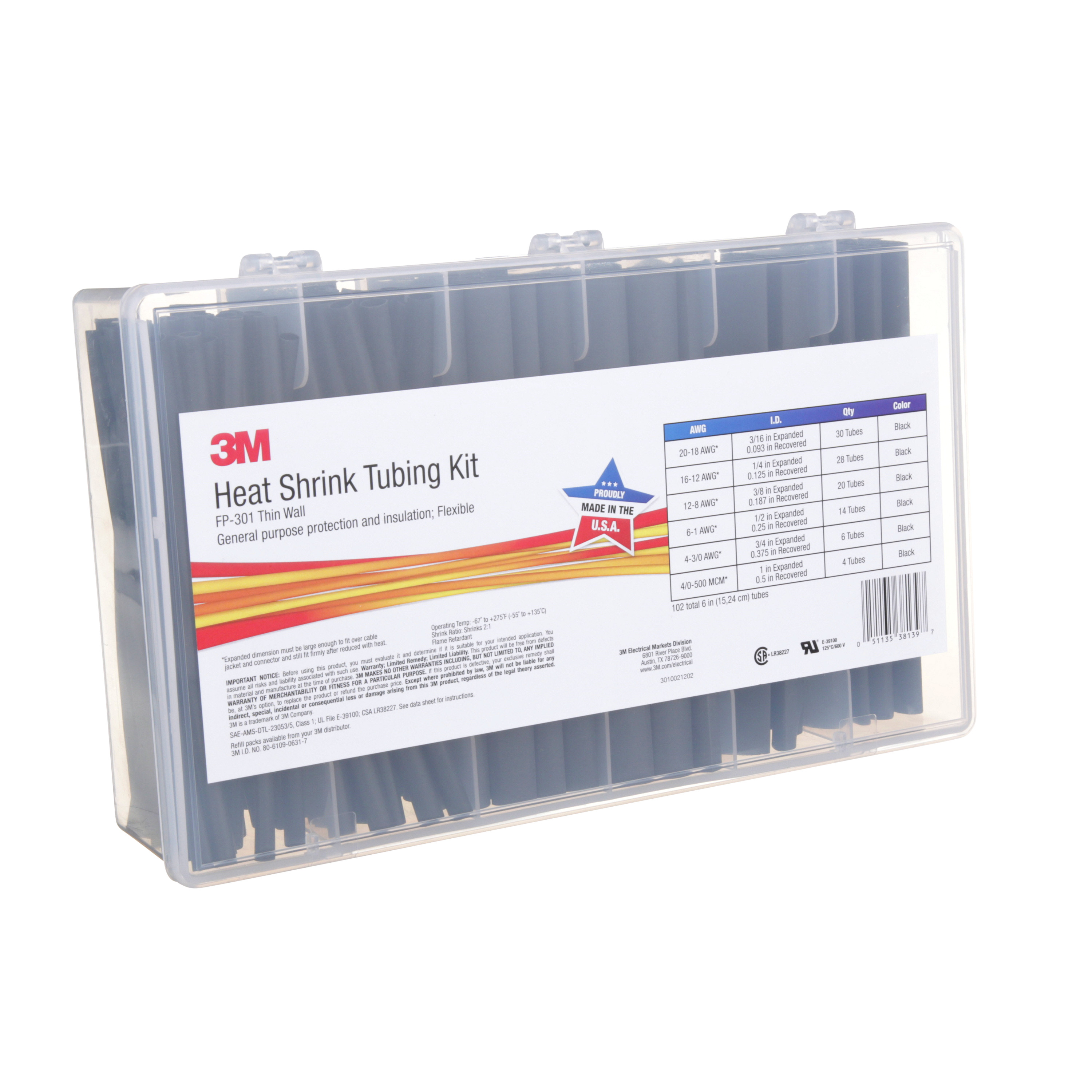 3M 3M FPASSTBK6INK Shrink Tubing Kit 2:1