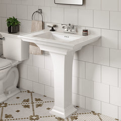 AMERICAN STANDARD American Standard 0297004.020 Town Square S 4 Centerset Pedestal Sink Top in White