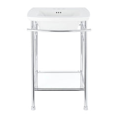 AMERICAN STANDARD American Standard 8719000.002 Edgemere Edgemere Bathroom Sinks in Polished Chrome Console Leg