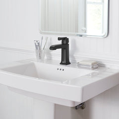 AMERICAN STANDARD American Standard 7353101.243 Townsend Single Handle Monoblock Bathroom Sink Faucet in Matte Black
