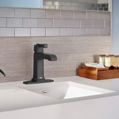 AMERICAN STANDARD American Standard 7353101.243 Townsend Single Handle Monoblock Bathroom Sink Faucet in Matte Black