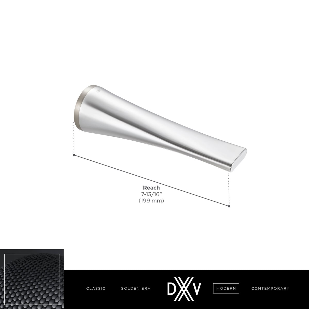 DXV DXV D35120760.100 Modulus Wall Mount Bathtub Spout in Polished Chrome