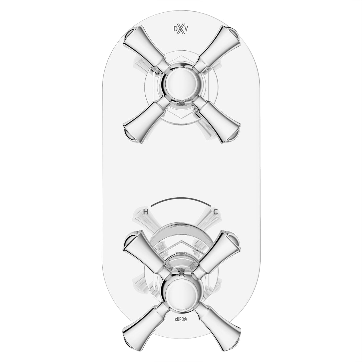 DXV DXV D35155528.100 Oak Hill 2-Handle Thermostatic Valve Trim Only with Cross Handles
