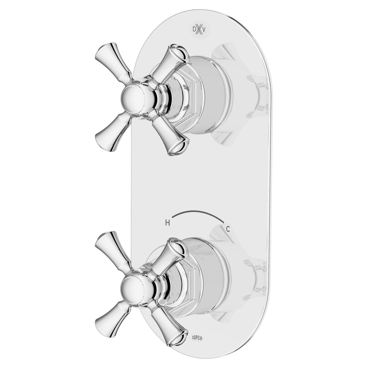 DXV DXV D35155528.100 Oak Hill 2-Handle Thermostatic Valve Trim Only with Cross Handles
