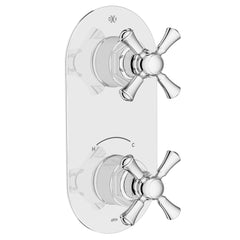 DXV DXV D35155528.100 Oak Hill 2-Handle Thermostatic Valve Trim Only with Cross Handles
