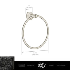 DXV DXV D35155190.144 Oak Hill Towel Ring in Brushed Nickel