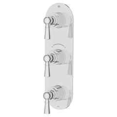 DXV DXV D35155537.100 Oak Hill 3-Handle Thermostatic Valve Trim Only with Lever Handles in Polished Chrome