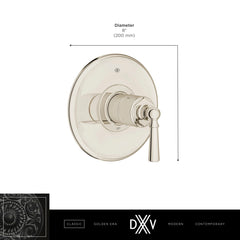 DXV DXV D35155500.100 Oak Hill Single Handle Pressure Balance Valve Trim Only with Lever Handle in Polished Chrome